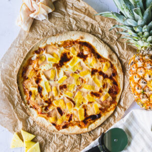 Pizza Baja en Calorias Hawaiana