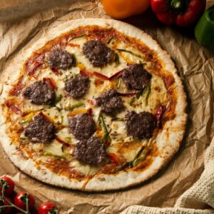 Pizza sana de ternera con Pimientos de Natur Pizza