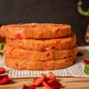 Hamburguesas de pollo con pimiento (5uds x 100g)