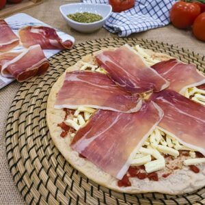 Pizza Baja en Calorías con Jamón