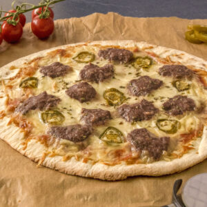Pizza sana de ternera con Jalapeños de Natur Pizza