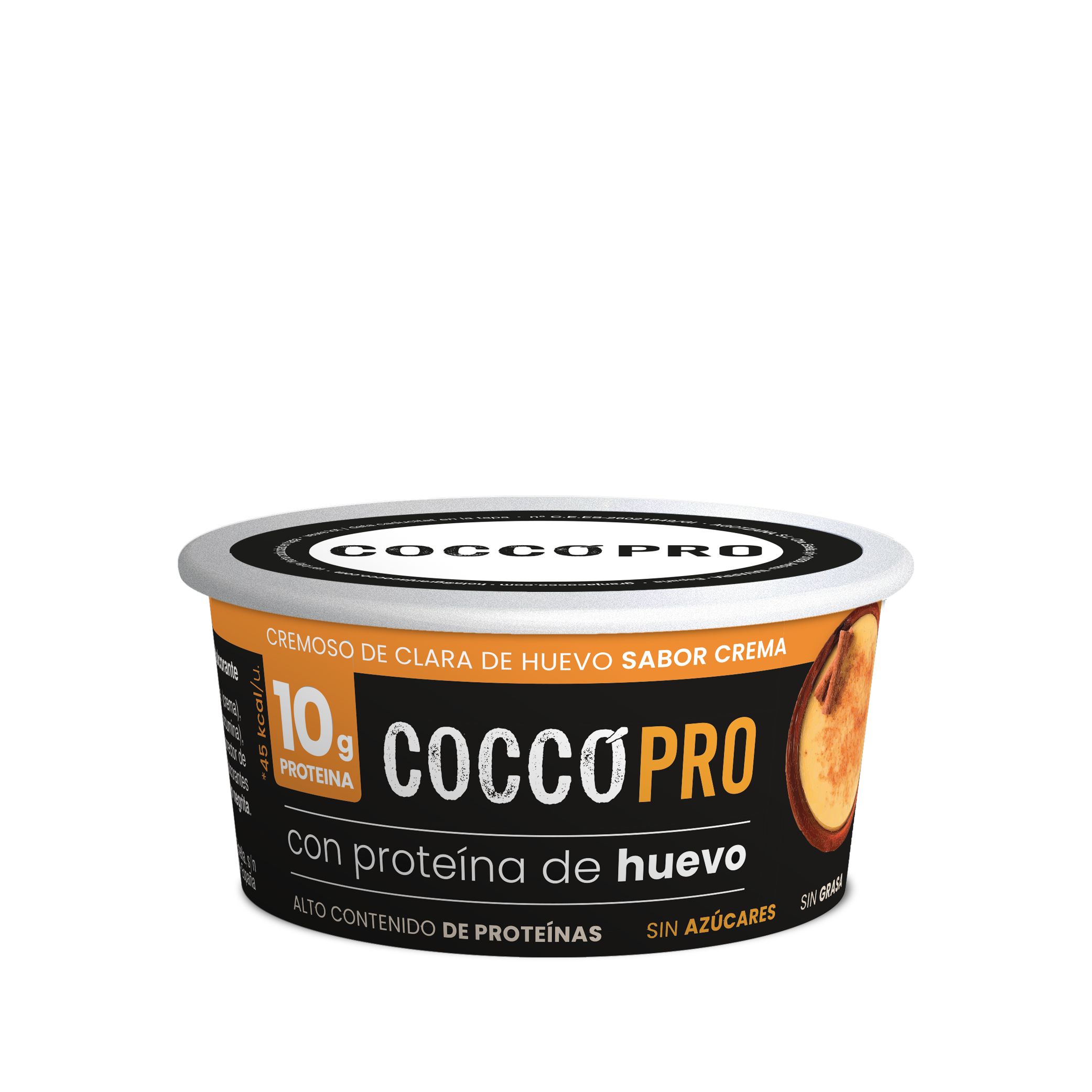 Cremoso de huevo proteico sabor Crema