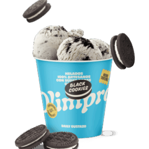 Helado Proteico Artesano Sabor Black Cookies
