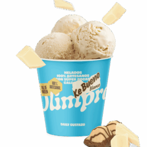 Helado Proteico Artesano Sabor Ke Bueno Blanco