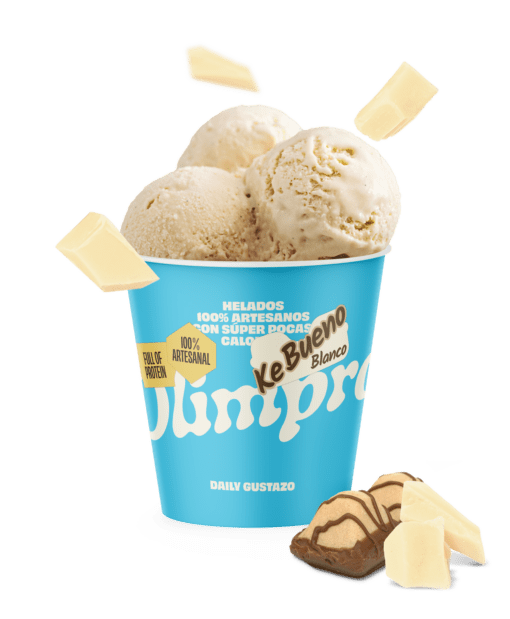 Helado Proteico Artesano Sabor Ke Bueno Blanco